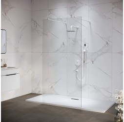 Душевую перегородку RGW WA-016-W  неподвижное Walk In cтекло прозрачное, 8 мм 140*195 белый 35101614-15