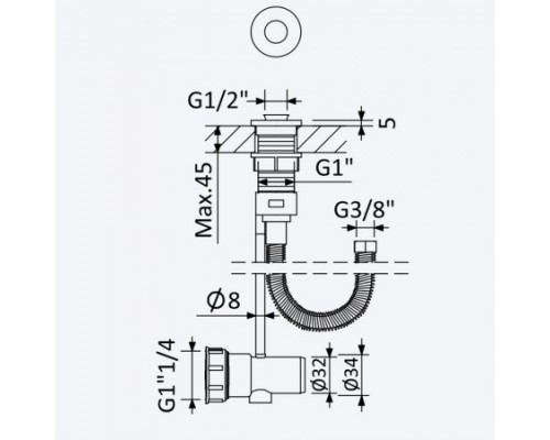 Встроенный каплесборник Elo 161 003 0NS Night Sky