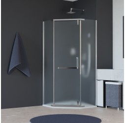 Душевой уголок, трапеция RGW HO-081 Матовое cтекло цвет профиля 8 мм 350608199-21