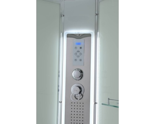 Душевая кабина Avacan EM2811LLED AVA 110x80 левая, LED, стекла матовые, профиль хром