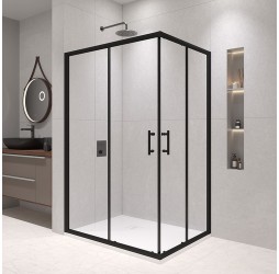 Душевой уголок, прямоугольный RGW PA-146-B прозрачное стекло 6 мм цвет проф. чёрный 80*120*185 020814682-14
