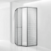 Душевой уголок RGW SV-82Gr "L" 100x100 33328200-2410L стекло прозрачное черная вуаль 8мм, профиль серый