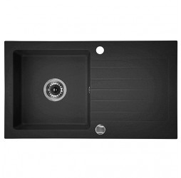 Deante Zorba графитовый - мойка 1 чаша с крылом, 760*440*150 мм + сифон