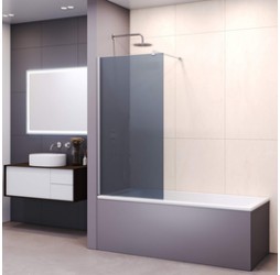 Стационарная шторка на ванну RGW SC-050 80x150 тонированное стекло (Серое) 6мм 351105008-31