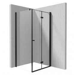 Deante Kombi Kerria Plus Nero Walk-in Кабина квадратная\прямоугольная, стекло прозрачное, черный профиль