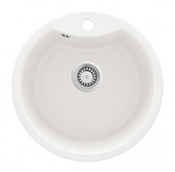 Deante Fiesta Solis алебастр - мойка 1 чаша, 480*480*180 мм + сифон SPACE SAVER