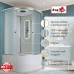 Душевая кабина AvaCan D5010LED AVA 100x100 LED, стекла матовые, профиль хром