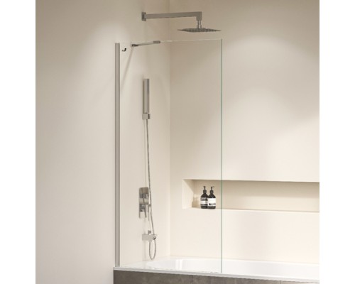 Стационарная шторка на ванну RGW SC-151 70*150 прозрачное стекло 8 мм 351115107-11