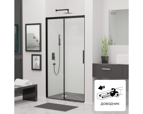 Раздвижная душевая дверь RGW LE-12-B 170*195 прозрачное стекло 6 мм 34121217-14