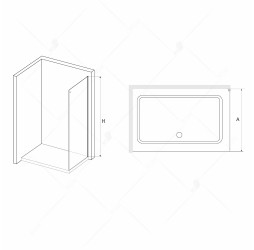 Боковую стенку дверь  RGW Z-15 прозрачное cтекло цвет профиля 8 мм 03221509-11