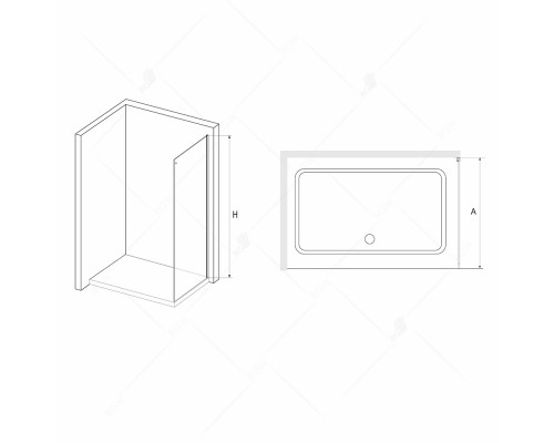 Боковую стенку дверь  RGW Z-15 прозрачное cтекло цвет профиля 8 мм 03221509-11