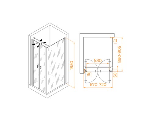 Душевой уголок RGW Passage PA-144B 70х90 060814479-014
