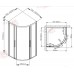 Душевой уголок Avacan HC 80 AVA 80x80 стекла прозрачные, профиль хром