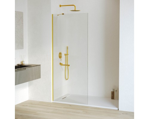 Душевая перегородка RGW WA-110-Gb неподвижное Walk In cтекло прозрачное 8 мм золото браш  351011010-16
