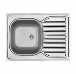 Deante Tango сатин - мойка стальная 1 чаша с крылом, 800*600*160 мм + сифон