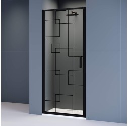 Душевая дверь RGW 80х195 SV-05-B черный, Black Smart Line, 8 мм, Easy 70320508-194