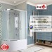 Душевая кабина Avacan EM5812RN AVA 120x80 правая, без крыши, стекла матовые, профиль хром