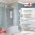 Душевая кабина Avacan EM5812RN AVA 120x80 правая, без крыши, стекла матовые, профиль хром