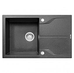 Deante Andante графитовый - мойка 1 чаша с крылом, 780*490*180 мм + сифон SPACE SAVER
