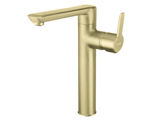 Deante Arnika Смеситель для раковины высокий, брашированное золото