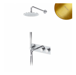 Душевая система термостатическая, скрытого монтажа, с стальной душевой лейкой Ø250 мм, и наливом на ванну - Elo 138 310 2SR Sunrise