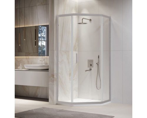 Душевой уголок, трапеция RGW PA-86 прозрачное(Easy) cтекло 6мм цвет профиля сатин 38088699-111