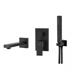 Deante Nero Система скрытого монтажа для ванной квадратная, черный