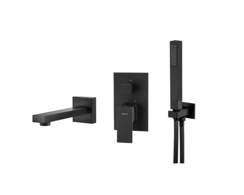 Deante Nero Система скрытого монтажа для ванной квадратная, черный