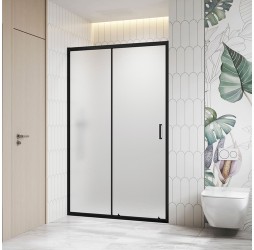 Раздвижная душевая дверь RGW CL-13B 140*195 стекло тонированное Cora 6 мм 06091314-44 профиль черный