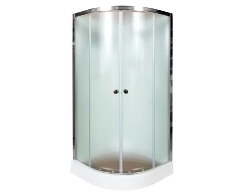 Душевая кабина Deto D09 90x90 стекла матовые, профиль хром