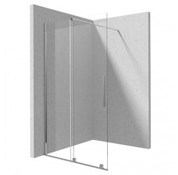 Deante Jasmin Walk-In Душевая стенка раздвижная, стекло прозрачное, профиль хром, 100*195 см