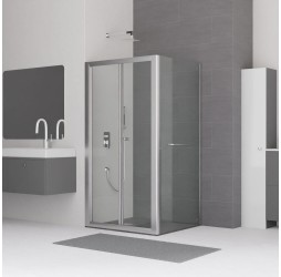 Душевой уголок RGW CL-41-1 (CL-21+Z-060-1) прозрачное cтекло цвет профиля 4 мм 040941180-0