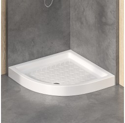 Поддон для душа полукруглый керамический RGW CR/R белый Керамические cерия CER (80*80*100) 19170488-01