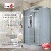 Душевая кабина AvaCan D2012LLED AVA 120x80 левый, LED, стекла матовые, профиль хром