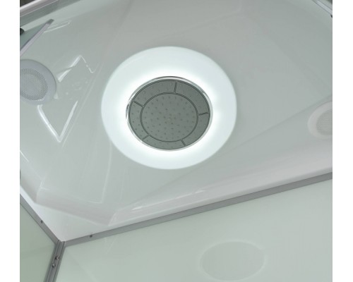Душевая кабина AvaCan D2012LLED AVA 120x80 левый, LED, стекла матовые, профиль хром