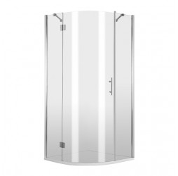 Deante Abelia Кабина полукруглая,стекло прозрачное, левая, 90х90х200см