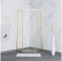 Душевой уголок, трапеция RGW SV-81-G прозрачное cтекло цвет профиля 6 мм 32328100-16