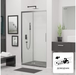 Раздвижная душевая дверь RGW LE-12 190*195 прозрачное стекло 6 мм 34121219-11