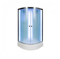 Душевая кабина Avacan D311SLED AVA 110x100 LED, стекла матовые, профиль хром
