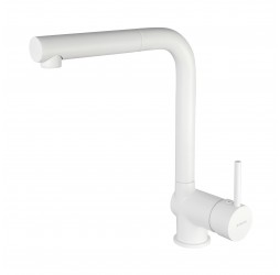 Deante Aster Смеситель для мойки с выдвижным изливом, белый