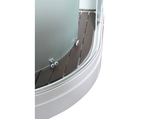 Душевая кабина Avacan EM2811LN AVA 110x80 левая, без крыши, стекла матовые, профиль хром