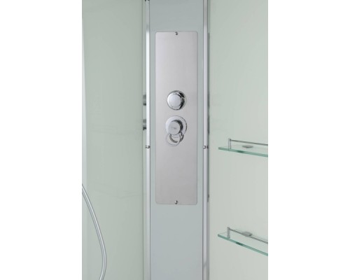 Душевая кабина Avacan EM2811LN AVA 110x80 левая, без крыши, стекла матовые, профиль хром