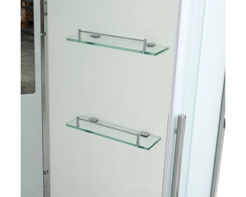 Душевая кабина Avacan EM2811LN AVA 110x80 левая, без крыши, стекла матовые, профиль хром