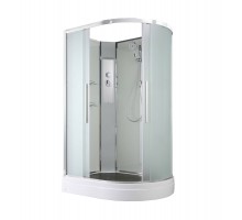 Душевая кабина Avacan EM2811LN AVA 110x80 левая, без крыши, стекла матовые, профиль хром