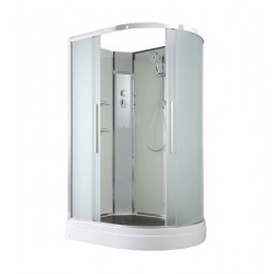 Душевая кабина Avacan EM2811LN AVA 110x80 левая, без крыши, стекла матовые, профиль хром