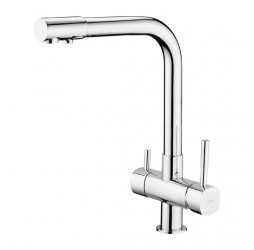 Deante Смеситель для мойки с подключением фильтра для воды, хром