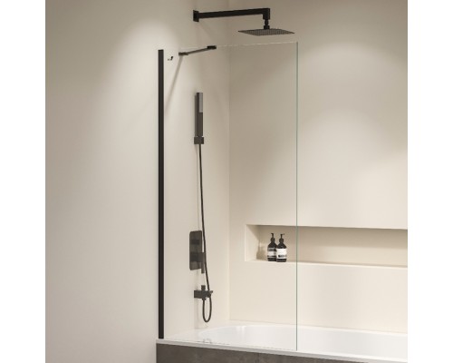 Стационарная шторка на ванну RGW SC-151-B 60*150 прозрачное стекло 8 мм 351115106-14