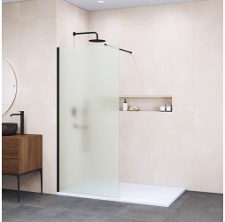 Душевую перегородку RGW WA-002B неподвижное Walk-In 120x195 стекло матовое, профиль черный