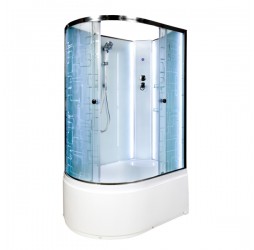 Душевая кабина Avacan EM5012RNLED AVA 120x90 б/к, LED, правая, стекла с рисунком, профиль хром