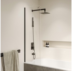 Стационарная шторка на ванну RGW SC-056-8-B 50*150 прозрачное стекло 8 мм 35110562850-14